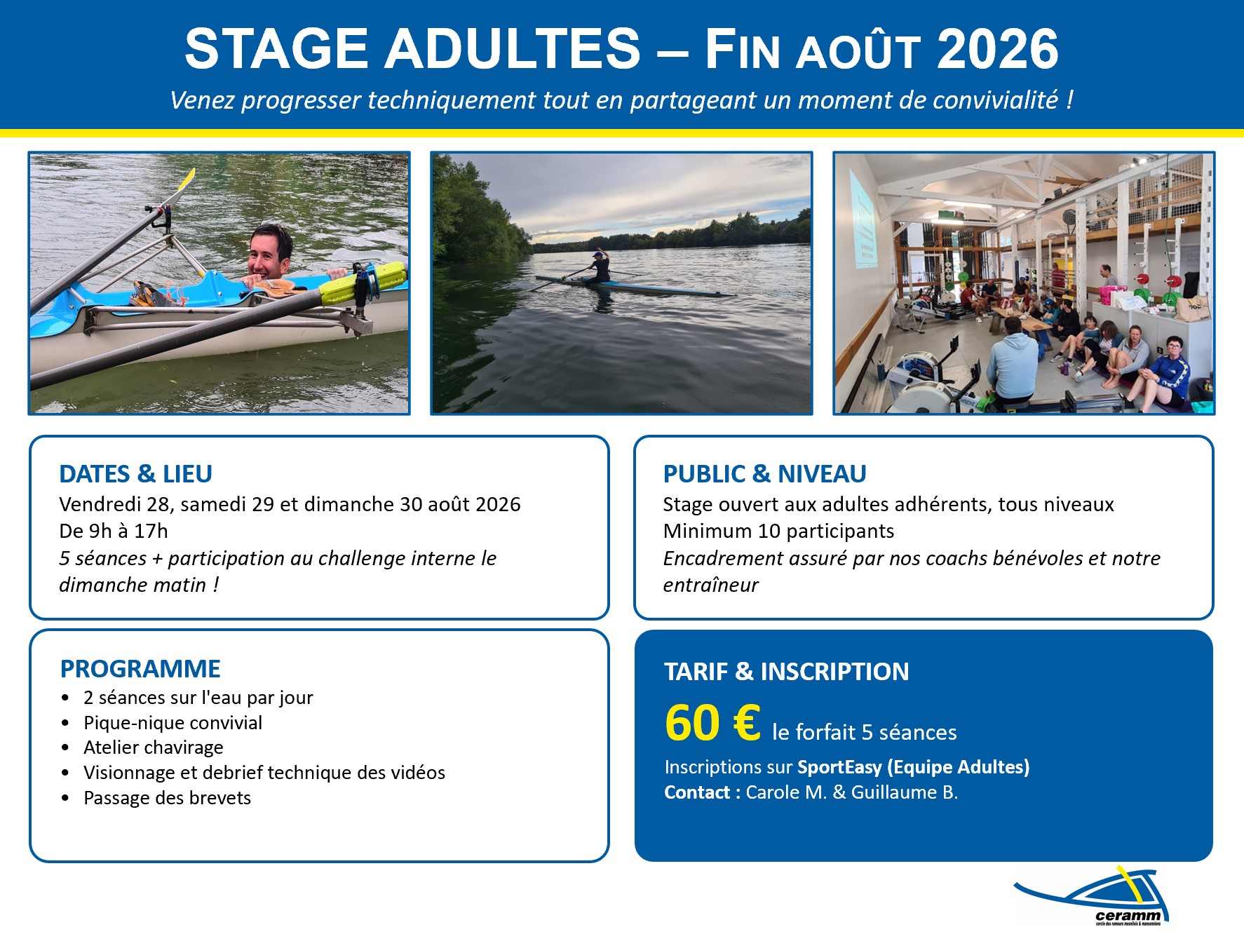 Stage de perfectionnement adultes – Aout 2026