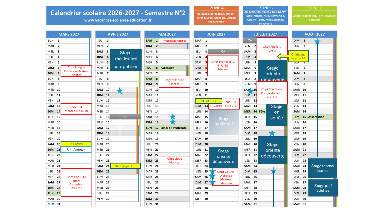 Calendrier CERAMM 26 27 2