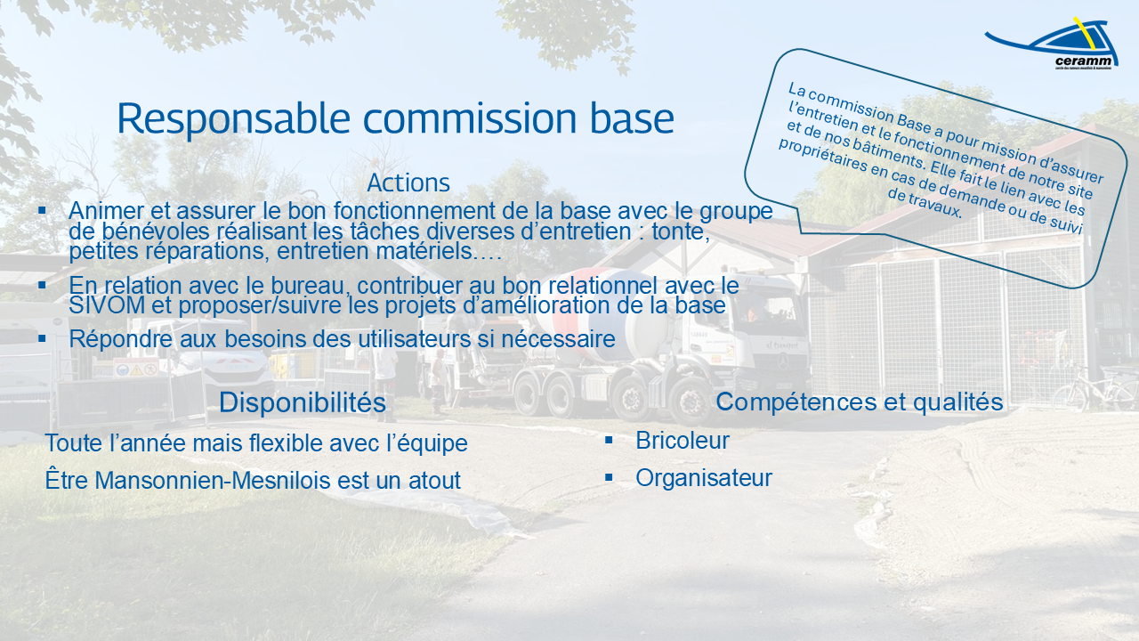 Fiche Bénévole commission base NL